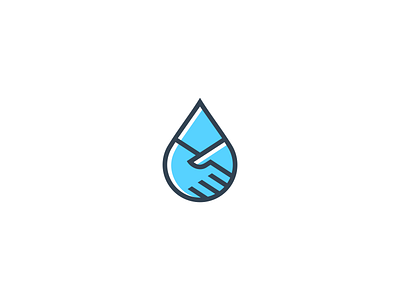 Drop deal approve clean cleaning deal hand home clean lend logo mark minimalist real estate simple symbol water