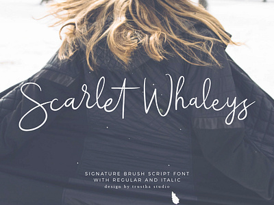 Scarlet Whaleys script font.