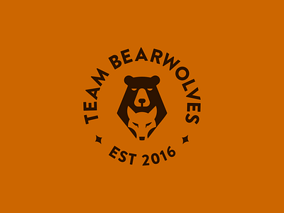 Team Bearwolves animal bear brand design game grizzly logo magic mark minimal minimalist negative space smart symbol symbols team teamwork wolf wolves