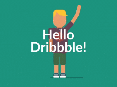 Hello Dribbble after effects animation ben debut me mograph motion graphics