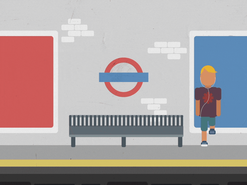 Working day - Commute after effects animation ben emrich london motion graphics tube