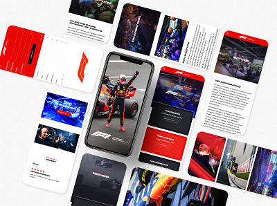 The Official F1® Racing Centre design formula one graphic design mobile design