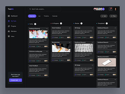 TASKII DARKMODE darkmode dashboard