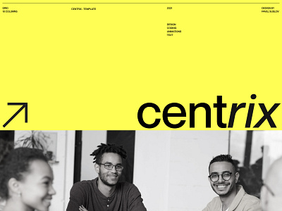 Centrix - Agency & Portfolio Website agency branding creative design flat graphic design logo minimal minimalism mobile modern trend typography ux web web design web site webdesign website
