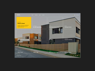 Larson - Architecture Website arhitect branding business creative design interior light logo minimal minimalism modern parallax web web design website