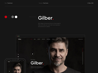 Gilber - Personal CV/Resume Figma Template agency branding creative cv design minimalism modern personal portfolio resume ui ux vcard web web design website
