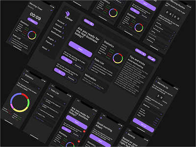 Darker - final angle app clea cross platform dark design desktop grid mobile purple smooth typography ui ux uxui
