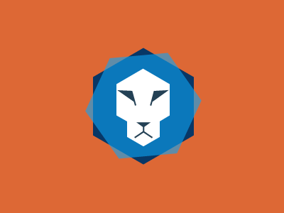 The Final Lion! geometric icon lion logo mark
