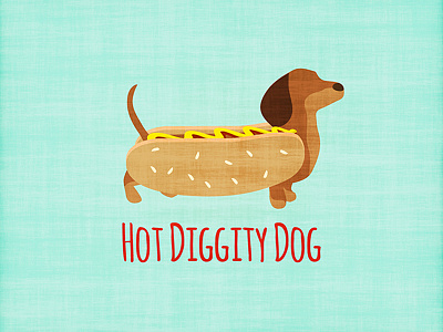 Hddribbble hot diggity dog hot dog summer weiner dog