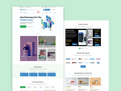 E-Pharmacy Store Landing page drugs website ecommerce ecommerce ui ecommerce website design epharmacy landing page estore ui graphic design landing page landing page design medicine ui medicine website pharmacy website design ui landing page ui ux ui website ux ui web design web ui website redesign