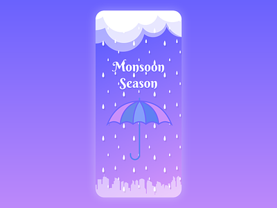 Monsoon Splash Screens cool design creative design creative mobile app graphics design illustrator latest trend mobile app most popular ui uiux