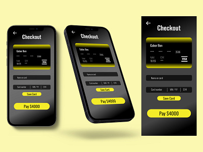 #DailyUI Day 2 Credit Card Checkout Version 1 app dailyui design ui ux vector