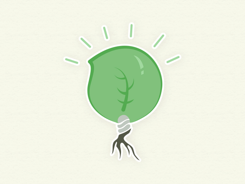 Growing Thoughts brand eco energy environment icon leaf logo mark natural organic reusable seeds