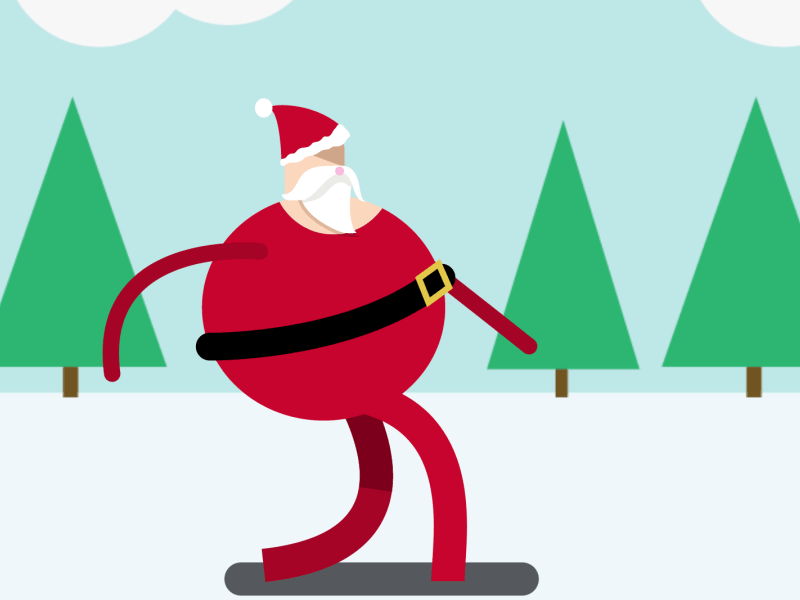 Holiday Rush animation christmas gif illustration santa