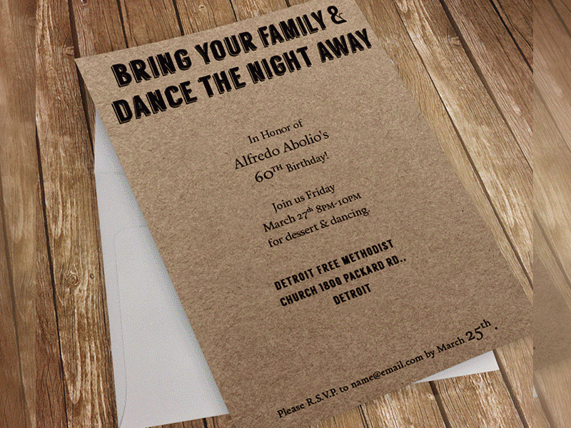 Minimalist invitation free freebie invitation party template