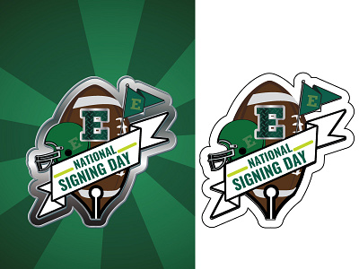 Signing Day Logo ann arbor concept fall football gameday illustration logo michigan