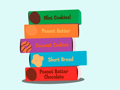 Girl Scouts cookies design girlscouts illustation spring vector