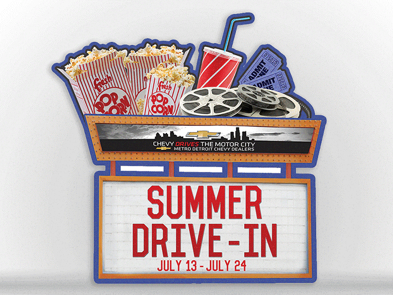 Summer Drive In Event Design branding cars contest event eventbranding eventlogo illustration layout logo photoshop retro vector