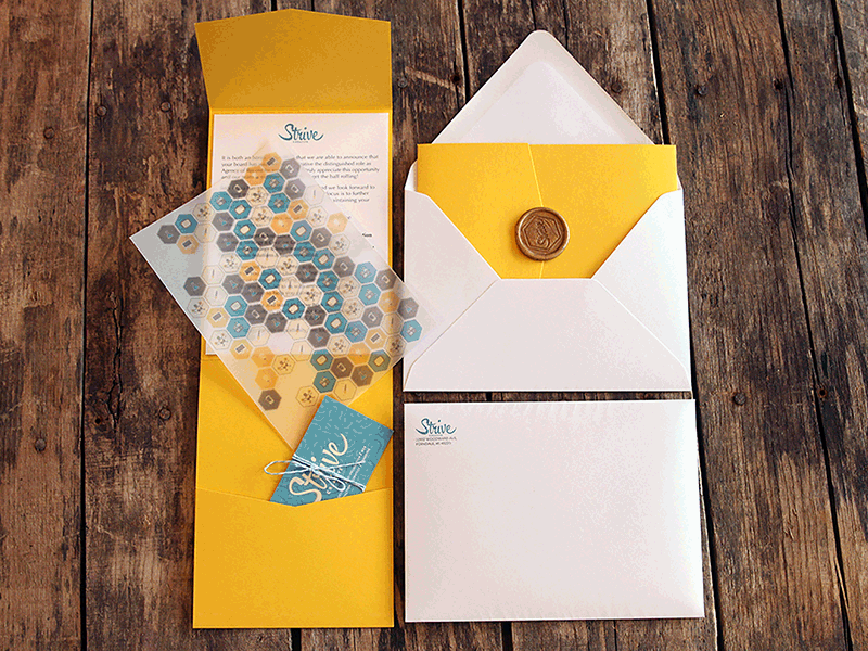 Printed Announcements agency cards design detroit invitation layout letter mail michigan print waxstamp