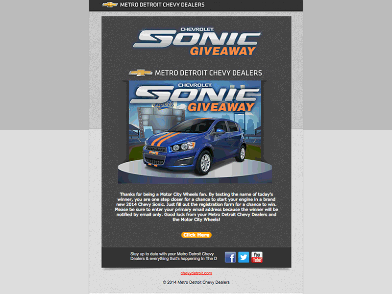 Sonic Newsletter animated constantcontact contest context email gif layout newsletter web