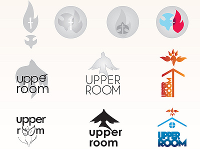 Upper Room branding christian icon illustration illustrator logo mockup unused vector