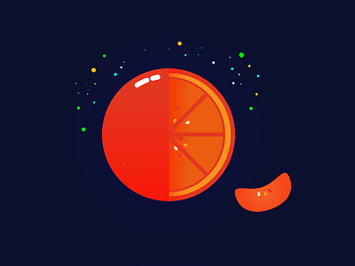 Orange's in space? illustration inspired mbe rebound space tut tutvid vector