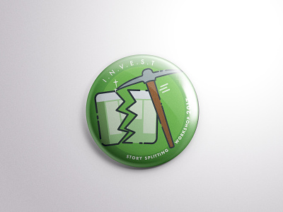 Workshop Pin annarbor button duo education green illustration michigan pin vector