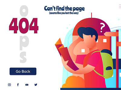 Error (404) Page design illustration typography ui ux