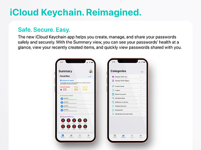 iCloud Keychain. Reimagined. app apple concept design password ui ux