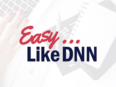 Easy...LikeDNN Logo branding identify logo logotype script