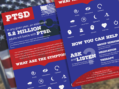 PTSD Infographic design icon illustration infographic ptsd veterans