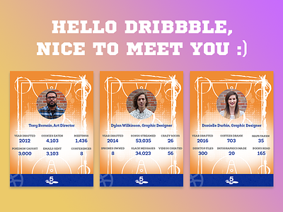 Hello Dribbble branding card identity print design profile card ui ux web design