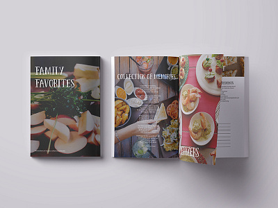 Family Favorites cookbook design indesign layout magazine print design