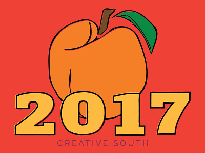 Creative South 2017 creative south hug necks illustration peach