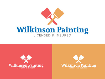 Wilkinson Painting Logo brand design branding identity illustrator logo logo design