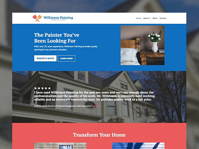Wilkinson Painting Website branding graphic design identity ui ux web design website