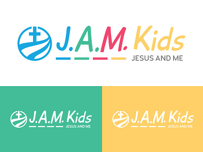 J.A.M. Kids Logo brand design branding church church branding colorful fun identity illustrator kids logo logo design