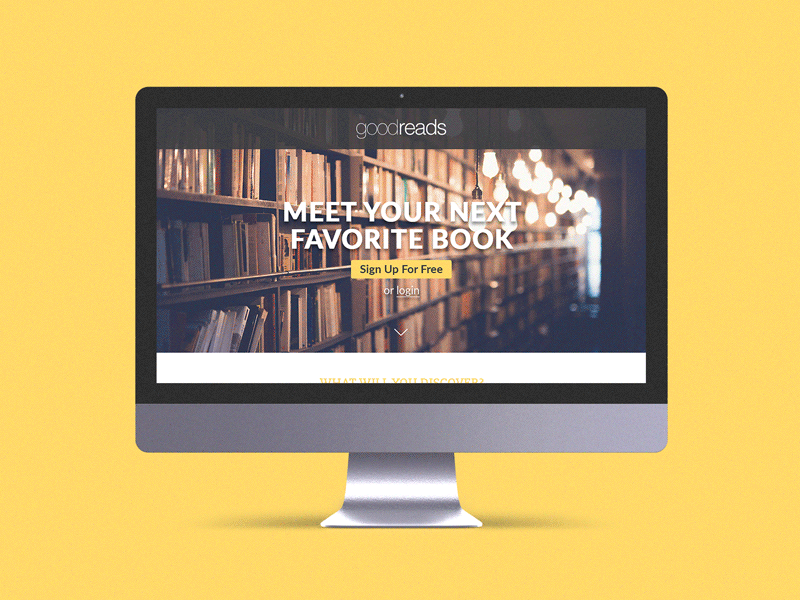 Goodreads Home Page Concept branding graphic design identity ui ux web design website