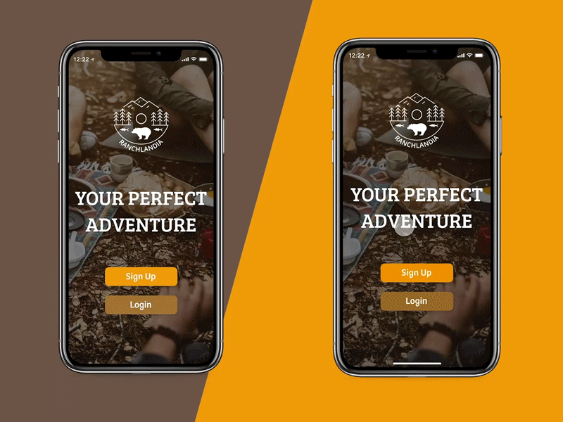 Your Perfect Adventure app concept mobile app ui user experience ux