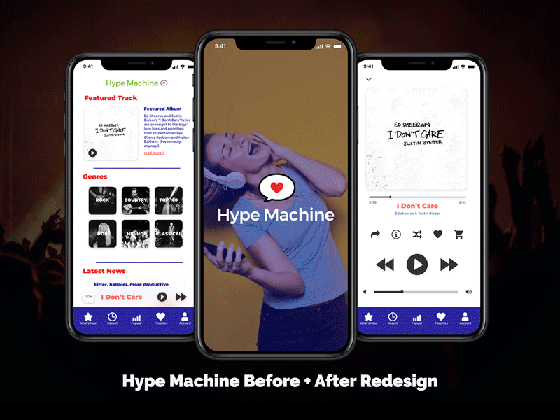 Hype Machine Redesign design mobile app mobile app design mobile ui ui ux web design