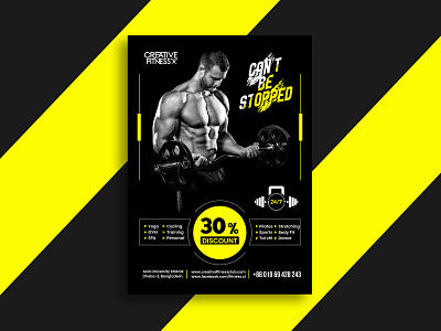 Gym/Fitness Flyer best flyer branding business business card design business flyer corporate creative creative flyer design fitness flyer flyer flyer templete graphic desig gym gym flyer marketing template ui