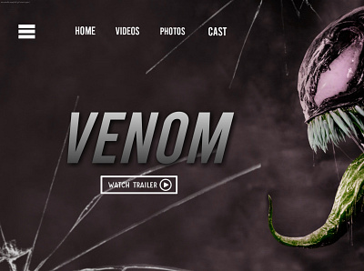 Venom movie ui design work using mobile app branding design icon illustration logo typography ui ux vector