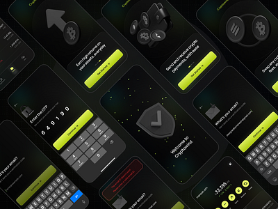 Crypto Wallet - Mobile App crypto crypto wallet dark mode design ui visual design web 3