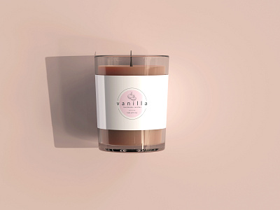 vanilla candle label design