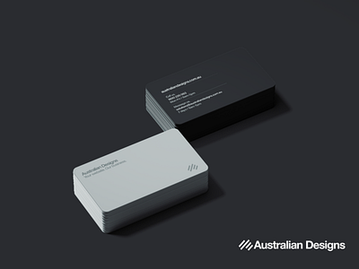 Australian Designs minimal rounded business cards branding graphic design logo typography
