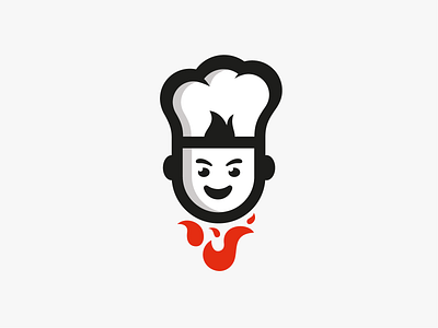 Cooking fire branding cooking fire icon illustration logo red vector