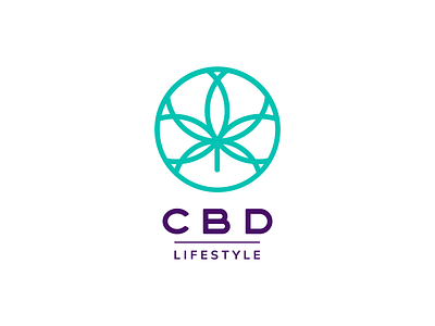 CBD Lifestyle branding cbd illustrator logo marihuana typography vector