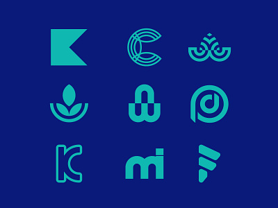Modern logos branding design flat icon identity illustration logo logotype modern