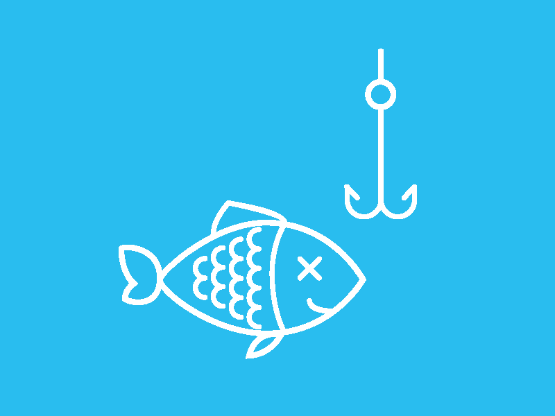 Animated icon "Online marketing" fish