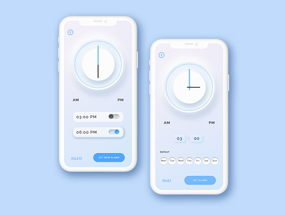 Clock App app design clock app design ui ux visual design